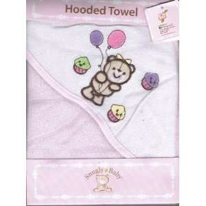   Snugly Baby Hooded Towel Baby Bear with Bow, Balloon and Cupcake: Baby