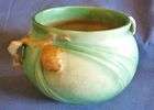   Pottery Brown and Green Jonquil Daffodil Vase Jardiniere Bowl  
