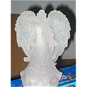    Frosted Guardian Angel with Multicolor Light
