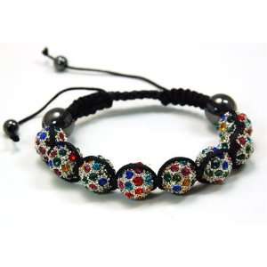  TOC Multicolour Glass Bead Ball Disco Ball Bracelet: The 