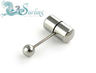 NEW AND IMPROVED! VIBRATING TONGUE BARBELL RING 3 BATTERIES 14G  