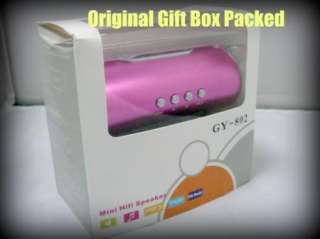 Oval Pink FM Radio Speaker for  MP4 ipod PSP PC NANO  