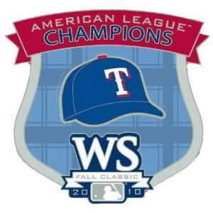 2010 MLB American League Champions Pin Texas Rangers  HARD TO FIND AND 