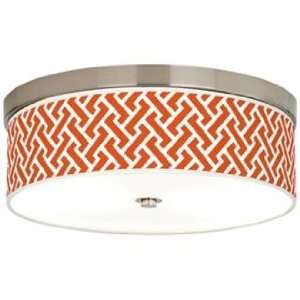 Red Brick Weave Giclee Energy Efficient Ceiling Light