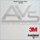 3M 1080 Scotchprint White Carbon Fiber Vinyl Car Wrap Sheet 1ft x1ft 