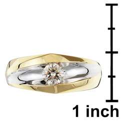 14k Yellow Gold Mens 1/2ct TDW Diamond Solitaire Ring (L M, SI 