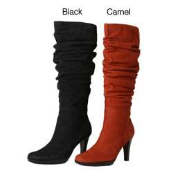 Beston Shoes Suede Slouchy Tall High Heels Boots  Overstock