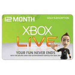 Xbox 360   Live 12 Month Gold Card   By Microsoft  Overstock