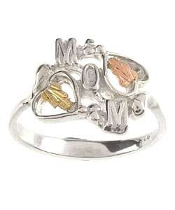 Black Hills Gold Silver Mom Ring  