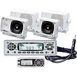   Marine In dash CD/ MP3 Player with 4 Mini Box Speakers  Overstock