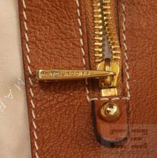 Marc Jacobs Cognac Brown Leather Expandable Shoulder Bag  