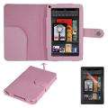 Deluxe  Kindle Fire Pink Leather Case/ USB Cable/ Stylus 