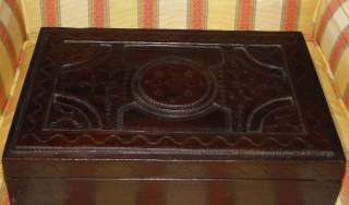 Antique French Tooled Leather Jewelry Box NR  