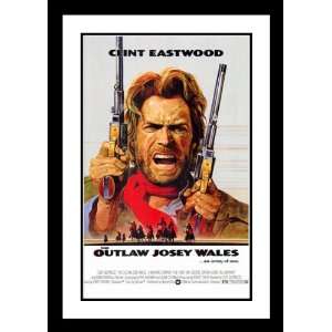  Outlaw Josey Wales Framed and Double Matted 32x45 Movie 