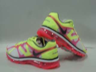 Nike Air Max + 2012 Pink White Yellow Sneakers Womens Size 8  