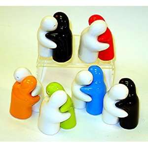  6 Sets  Love and Hugs Ceramic Salt & Pepper Shakers 