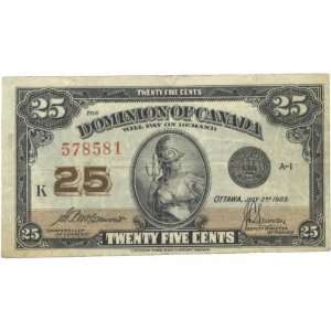  Canada 1923 25 Cents, Pick 11b 