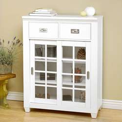 White Modern Cottage Storage Cabinet Base  Overstock