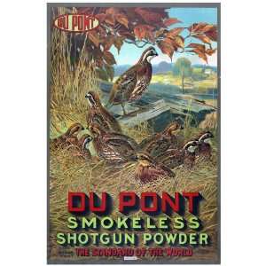11x 14 Poster. Du Pont Smokeless shot gun powder Ad Poster. Decor 