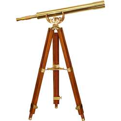 BARSKAs Handcrafted Brass Telescope with Tripod  