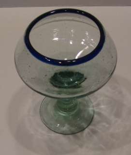 Vintage Mexican Blown Glass Margarita Glass EX Cond!  