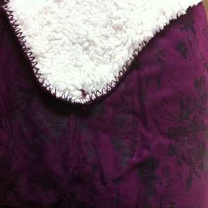   Purple Sherpa Blankets / Faux Fur Reversible Winter Throw Bedspread