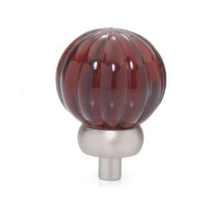  Scalloped Glass Knob Ruby Red: Home Improvement