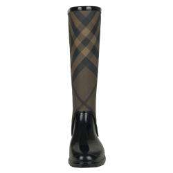 Burberry Womens Brown Plaid Rubber Rain Boots  Overstock