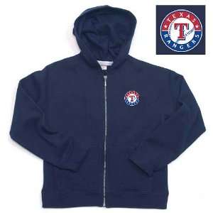  Texas Rangers Youth Girls Lucky Zip Front Hoody By Antigua 
