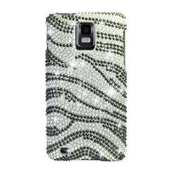 Samsung Infuse 4G Silver Zebra Rhinestone Case  