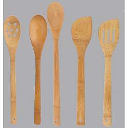 Bamboo 5 piece Cooking Spoon Set  
