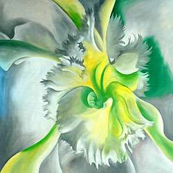 Modern Orchid Hand painted Canvas Art  Overstock