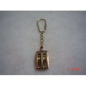  Brass Pulley Key Chain, Made in India, 1 Item Everything 