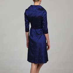 Jessica Howard Womens 3/4 Sleeve Portrait Collar Dress  Overstock 