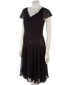 Liz Claiborne Dresses Chiffon Drop Waist Dress  