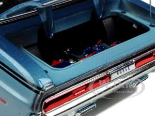   diecast car model of 1970 Dodge Challenger R/T Coupe Blue by Maisto