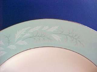 Homer Laughlin ROMANCE Dinner Plate Eggshell Cavalier Turquoise 10 