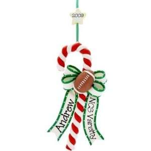  Football Candy Cane Ornament