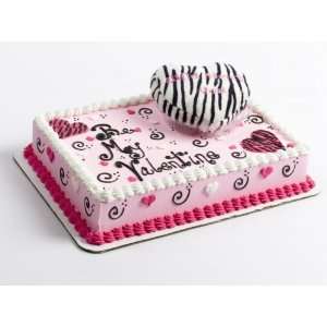 Kuddable Pillow Cake Topper Wild About You Plush Zebra Heart  