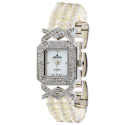 Croton Womens White Freshwater Pearl Watch Set  Overstock