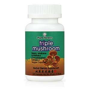  Triple Mushroom Capsules   Plum Flower Health & Personal 
