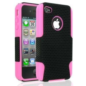   Shield Case   Black/Pink For iPhone 4 Cell Phones & Accessories