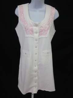 NWT HALE BOB White Cotton Sleeveless Dress Sz M $210  