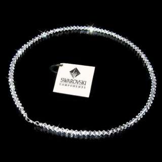 Bridal Wedding SS Silver Necklace use Swarovski Crystal  
