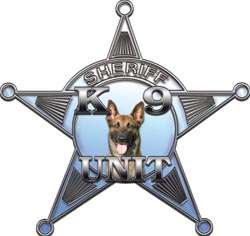 Point Sheriff Star K9 Unit Blue Decal LE01  