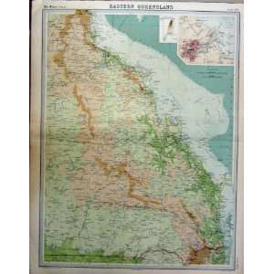  Eastern Queensland Australia 1920 Map Print