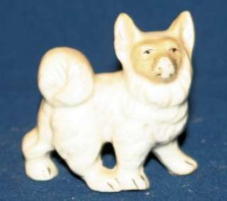 Vintage Samoyed Dog Figurine TINY Made in Japan 30s  