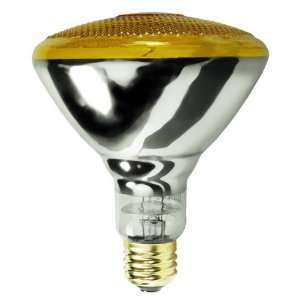 Halco 404119   100 Watt Light Bulb   Yellow   BR38   Weatherproof 