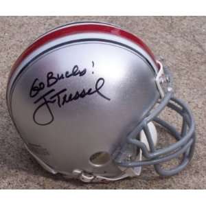  JIM TRESSEL Signed OHIO STATE BUCKEYES Mini Helmet COA 