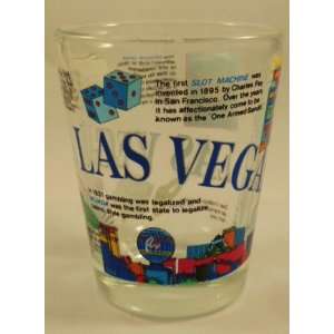  Las Vegas Nevada Attractions Collage Shot Glass Kitchen 